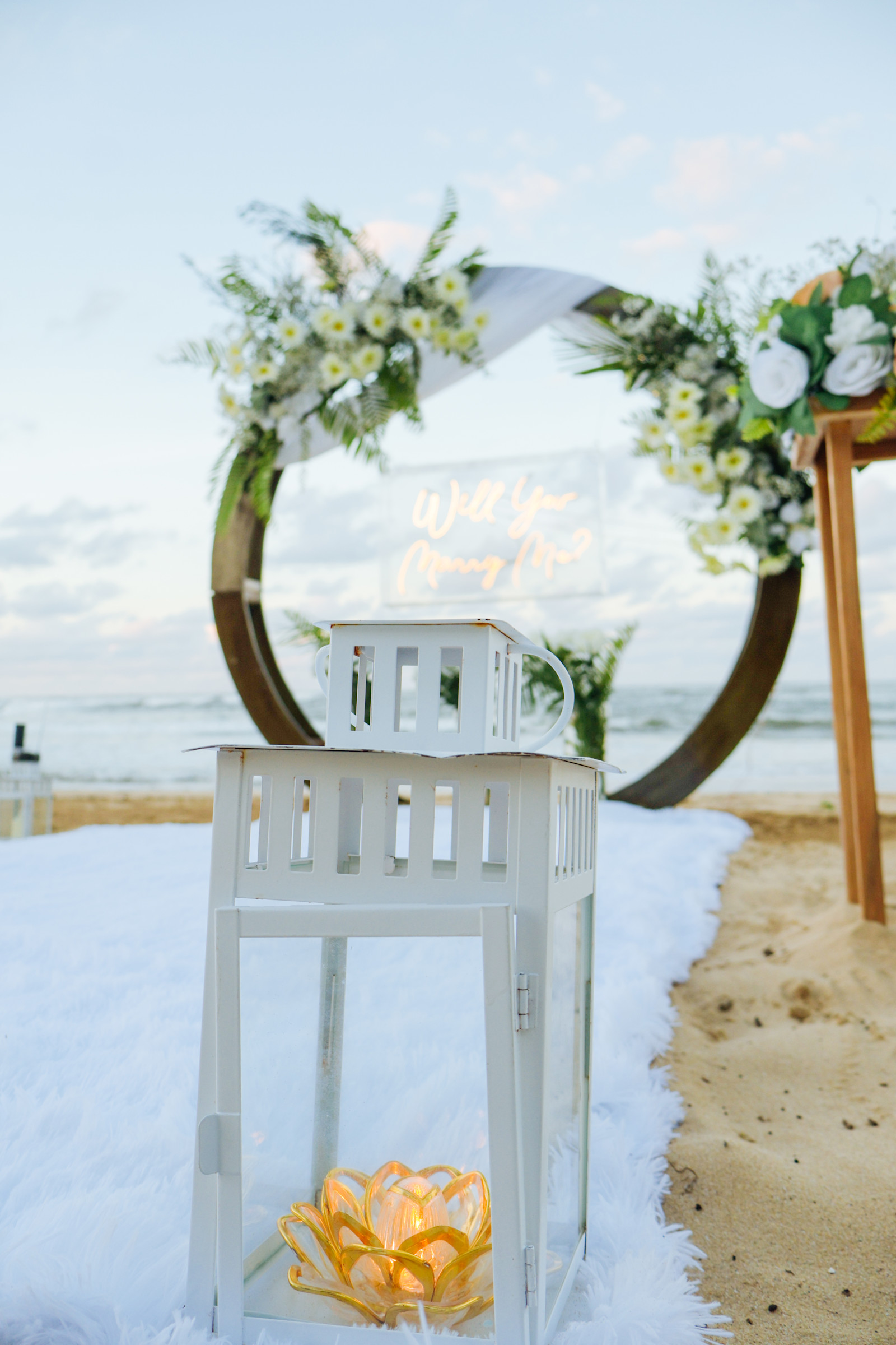 Infinity Love : détail de l’installation 11 sur une plage privée d’Uvero Alto, Punta Cana.