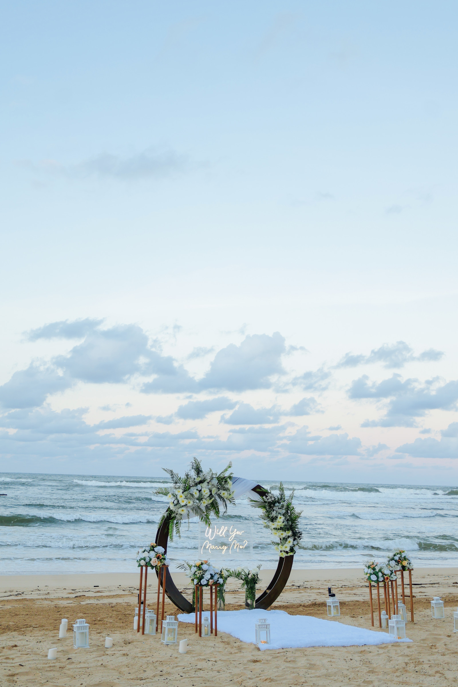 Infinity Love : détail de l’installation 1 sur une plage privée d’Uvero Alto, Punta Cana.