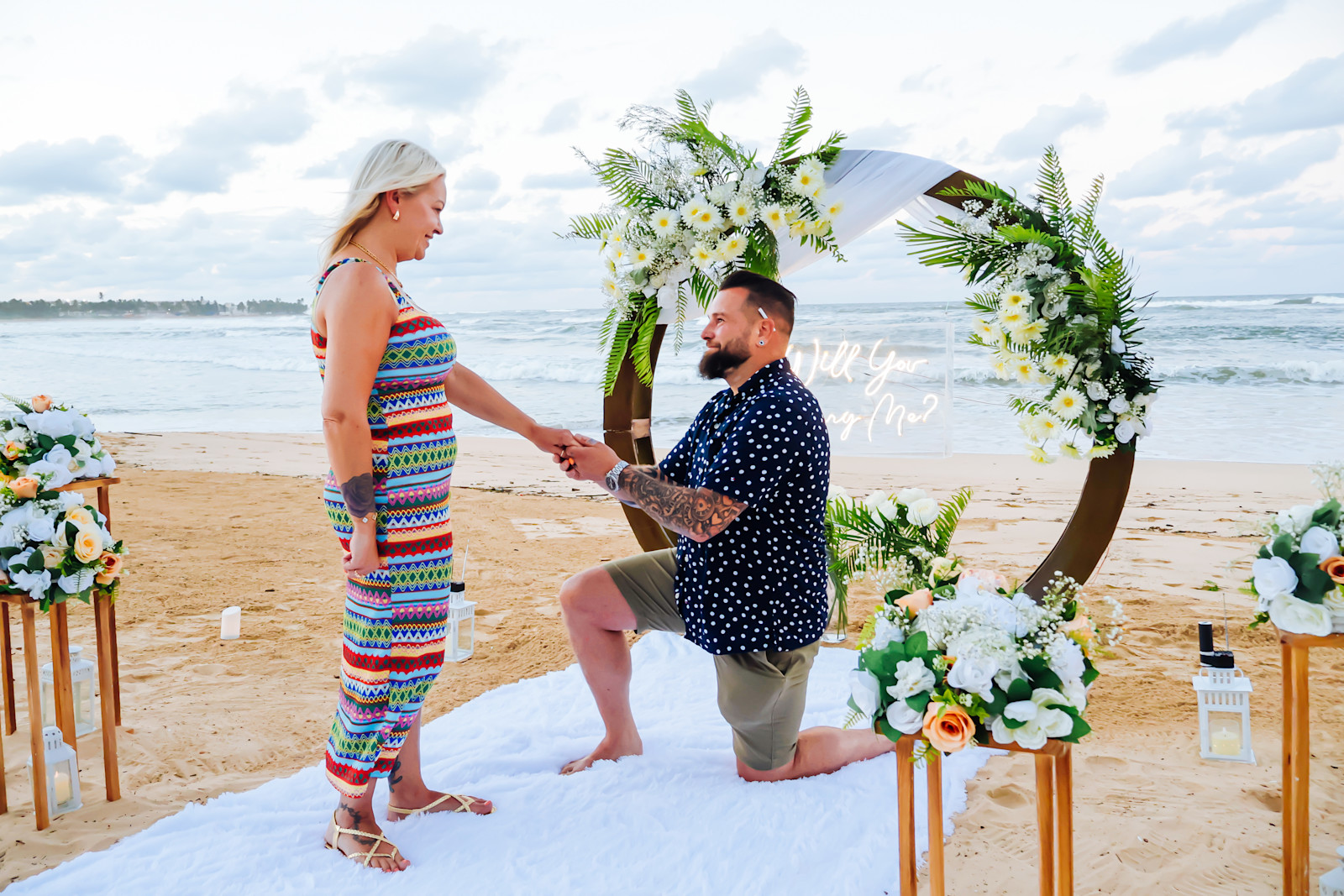 Infinity Love : détail de l’installation 18 sur une plage privée d’Uvero Alto, Punta Cana.