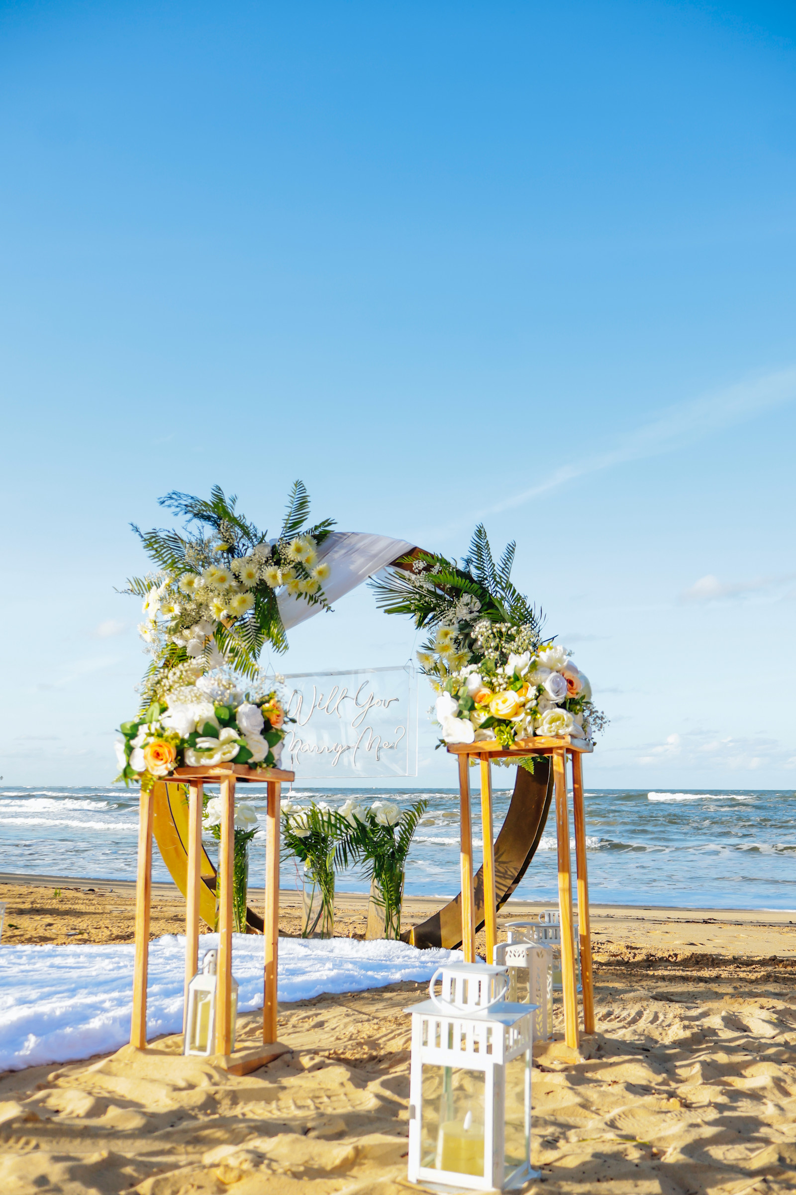 Infinity Love : détail de l’installation 16 sur une plage privée d’Uvero Alto, Punta Cana.