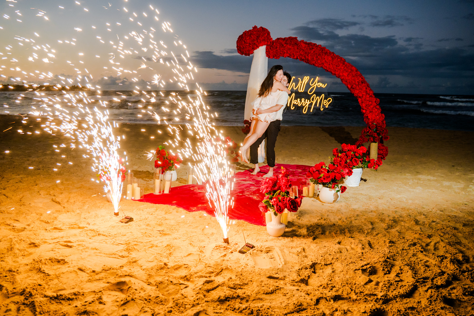 Eternal Passion: detalhe da montagem 9 em uma praia privativa de Uvero Alto, Punta Cana.