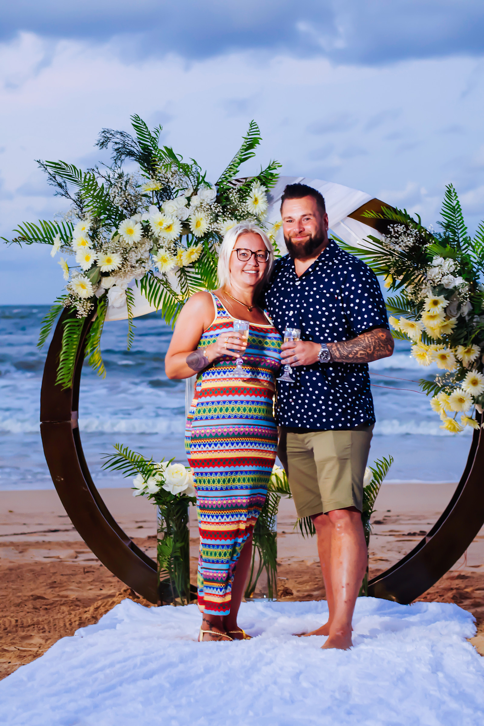 Infinity Love : détail de l’installation 7 sur une plage privée d’Uvero Alto, Punta Cana.