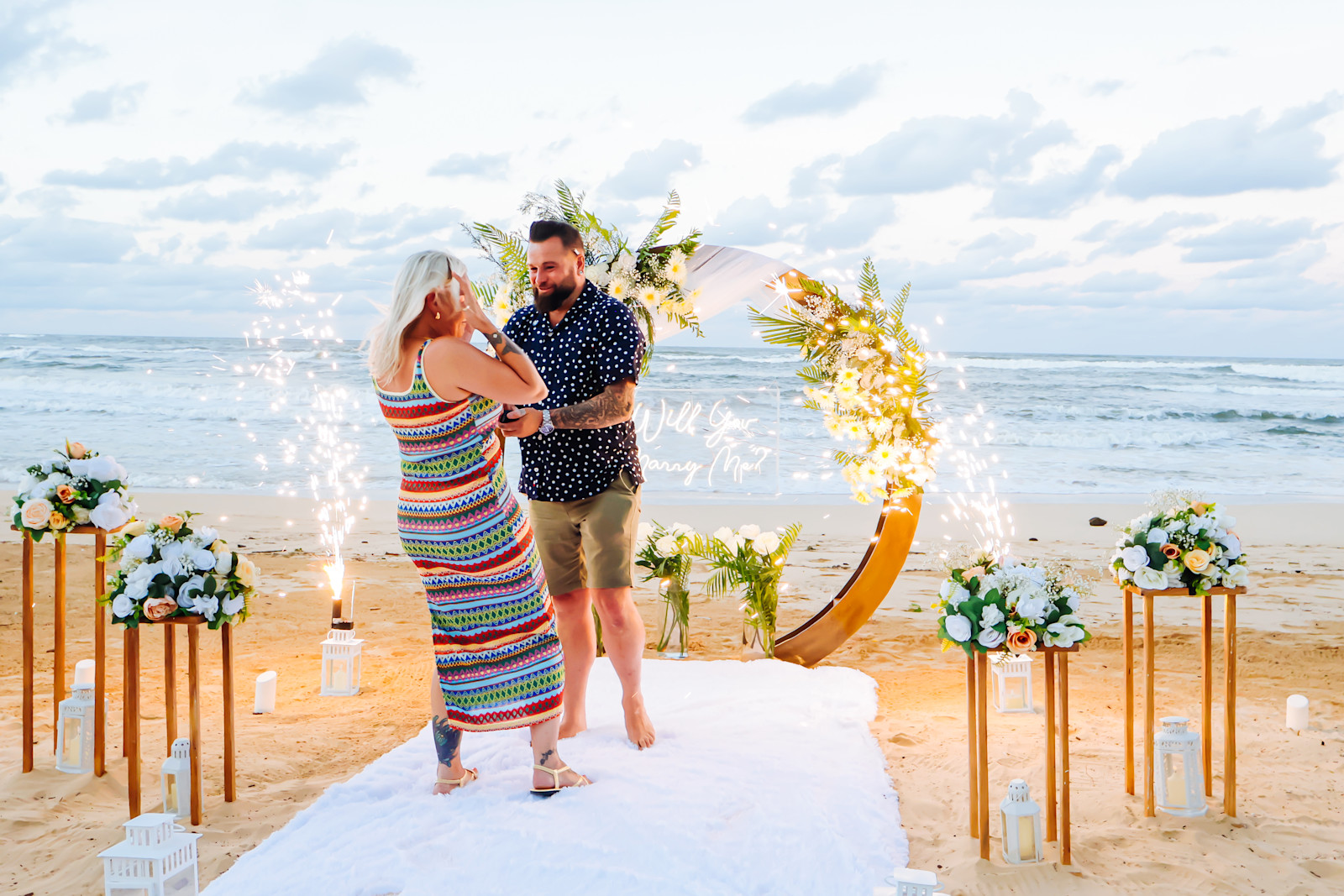 Infinity Love : détail de l’installation 14 sur une plage privée d’Uvero Alto, Punta Cana.