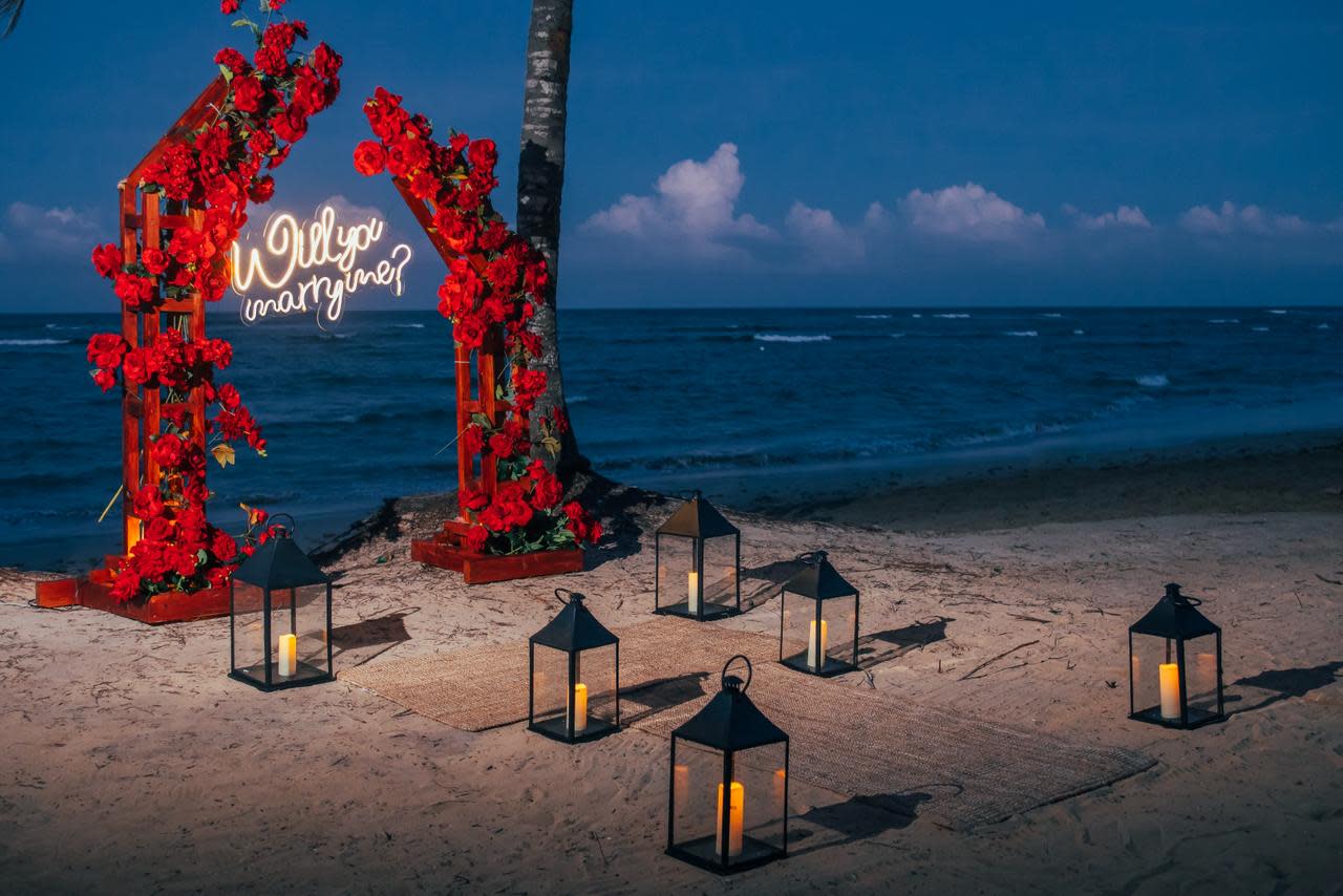Amour Essence: detalhe da montagem 2 em uma praia privativa de Uvero Alto, Punta Cana.