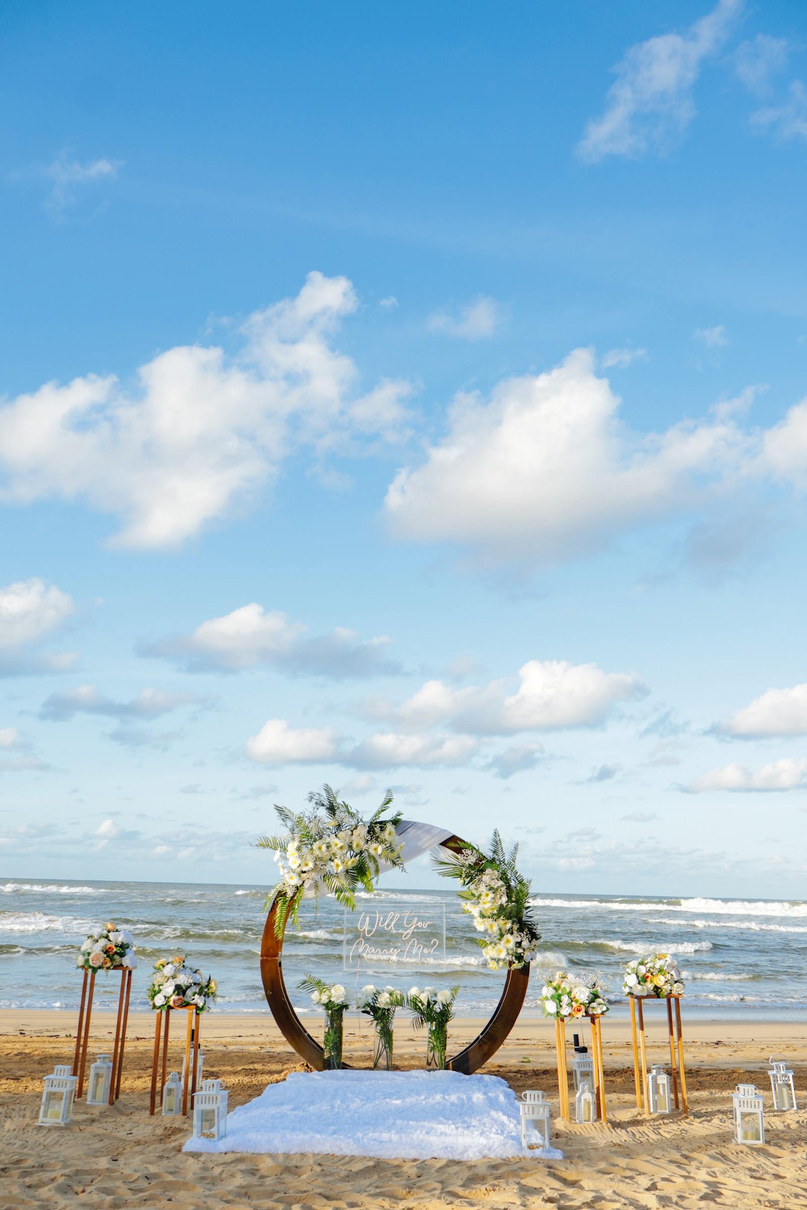 Infinity Love : détail de l’installation 12 sur une plage privée d’Uvero Alto, Punta Cana.