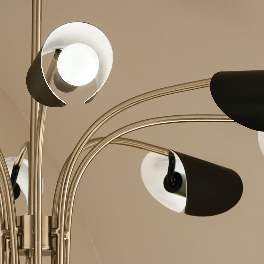 陽hama様 オーダー LED 照明 アートフレーム A Arcus 6 Light Chandelier Bronze and Black | Kichler Lighting