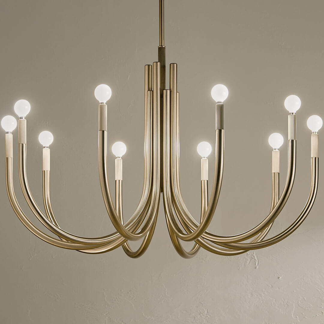 ラフォン　DOUCEUR Odensa 10 Light Chandelier in Bronze | Kichler Lighting