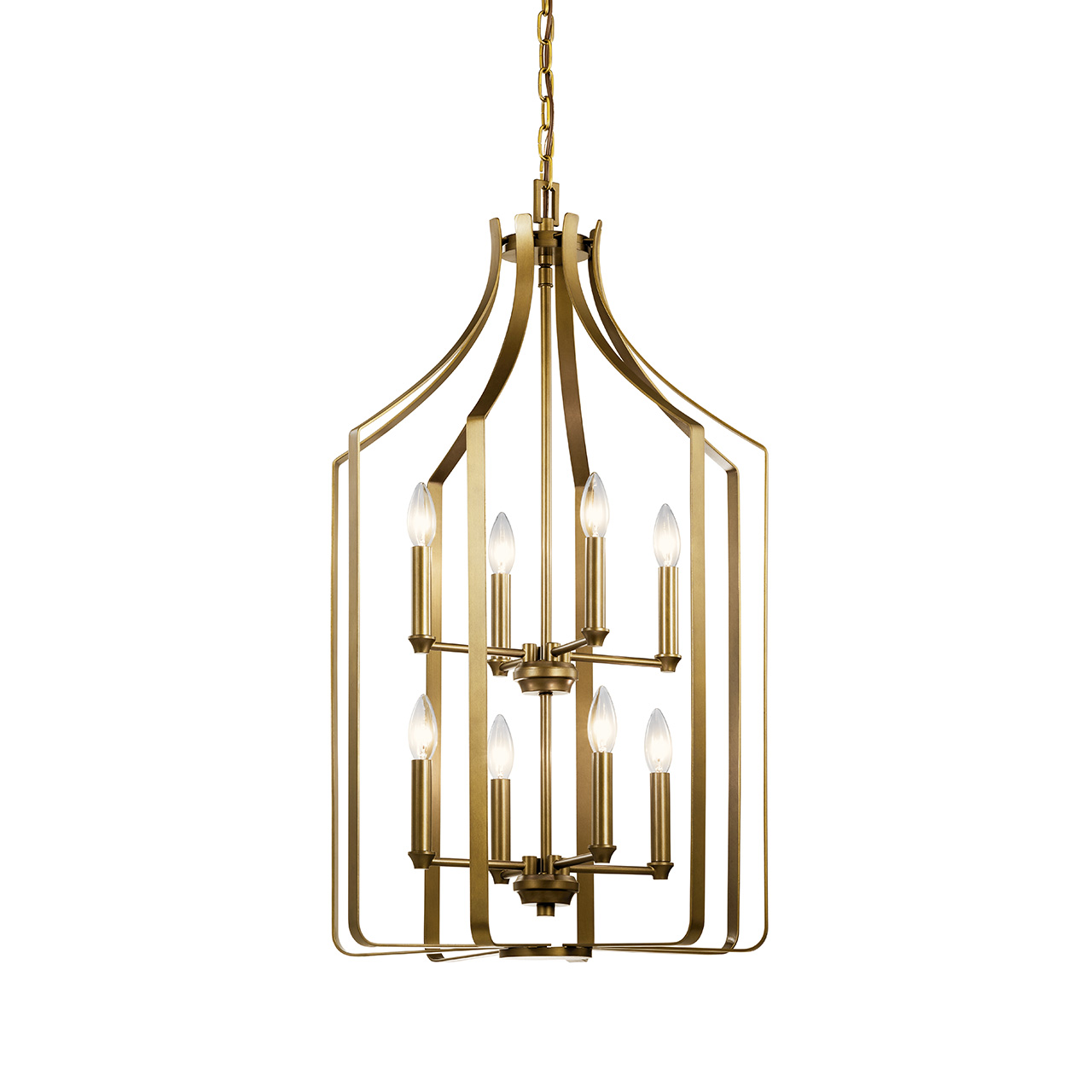 Morrigan 8 Light Linear Chandelier Brass | Kichler Lighting