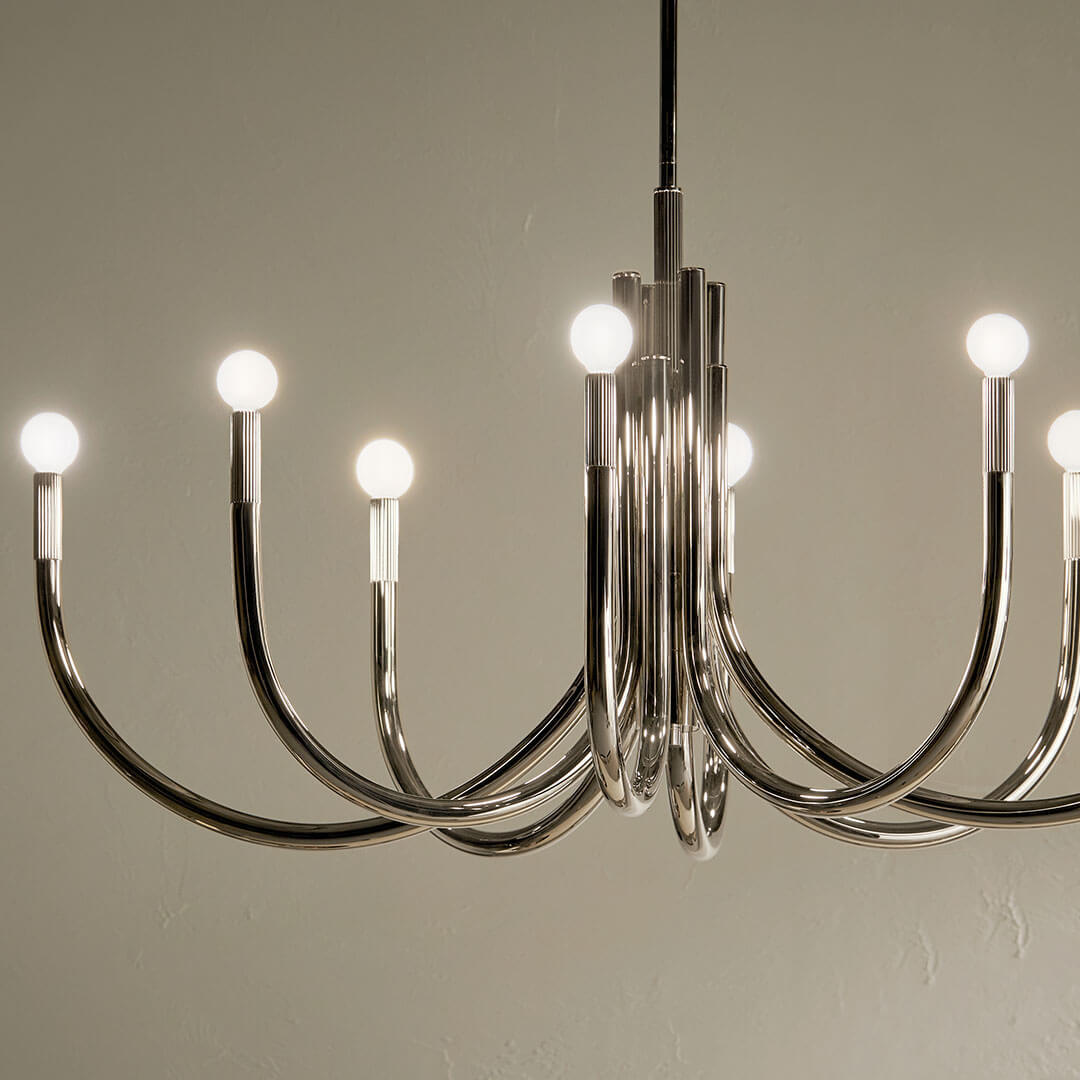 Odensa 8 Light Oval Chandelier in Nickel | Kichler Lighting