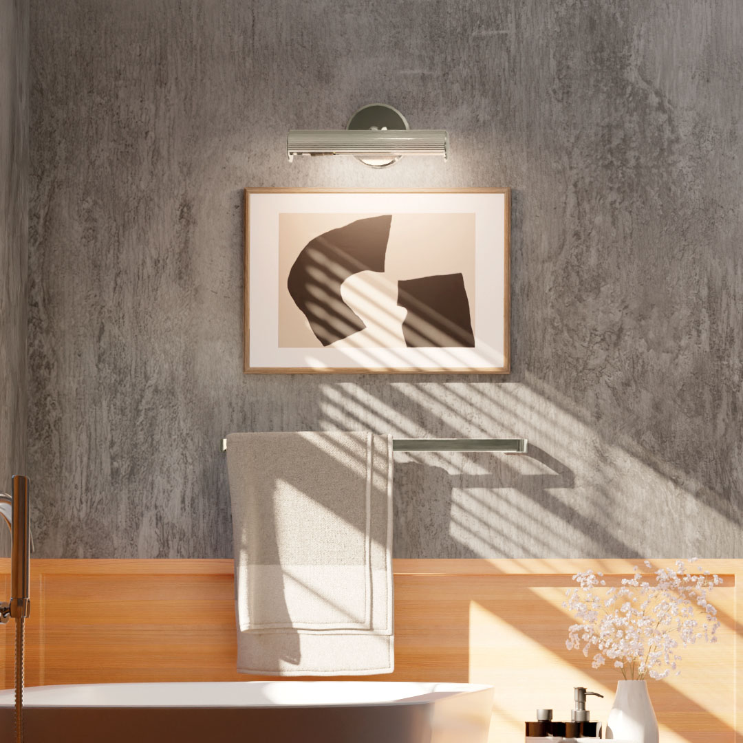 Kichler Midi Picture Light In Polished Nickel - 24 Inch Adjustable Art Light For Bookshelves & Wall Art