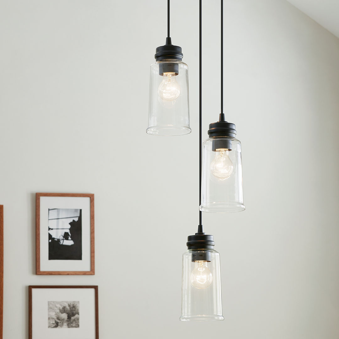 Jaylen 3 Light Cluster Pendant in Black | Kichler Lighting
