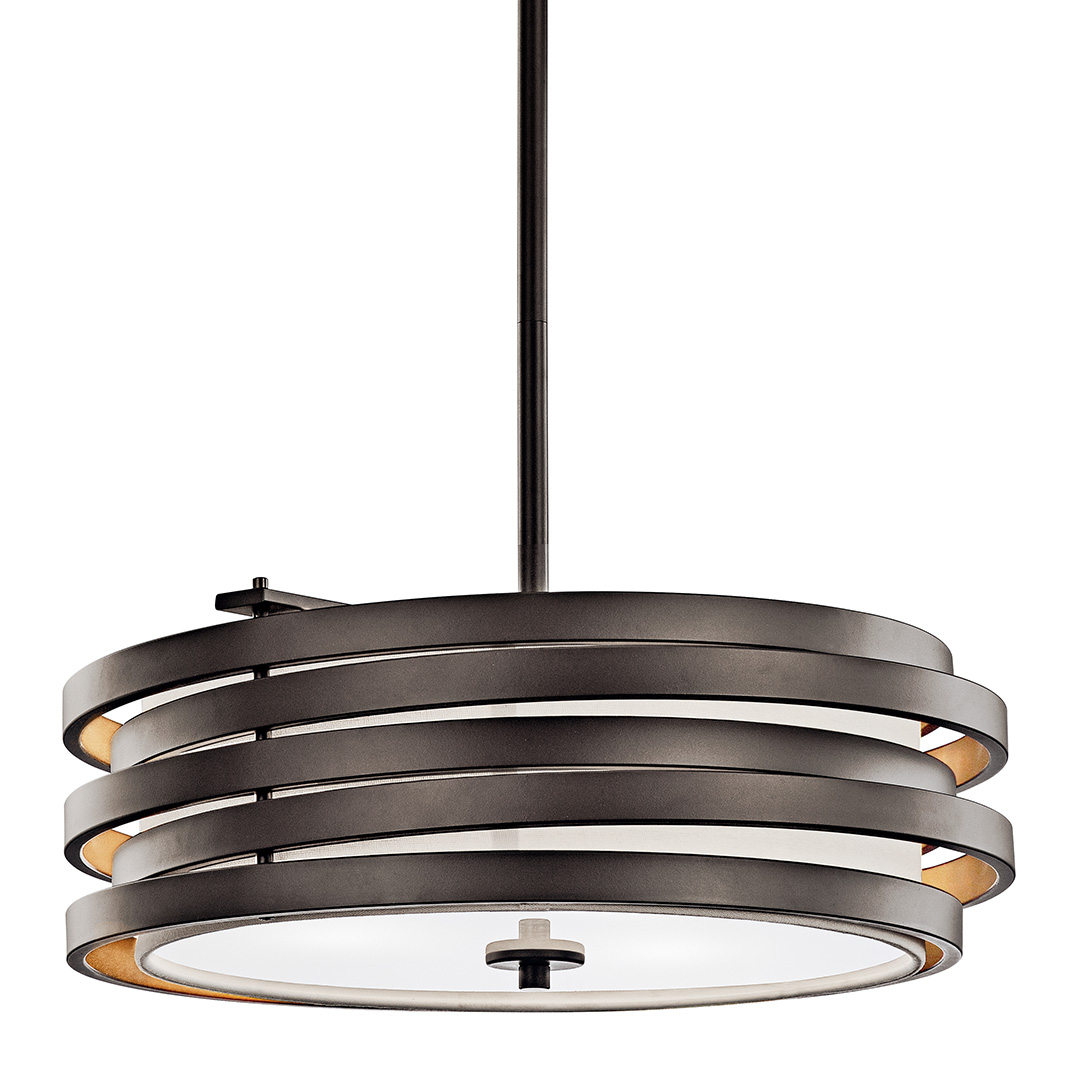 Roswell 3 Light Oval Chandelier Bronze | Kichler Lighting