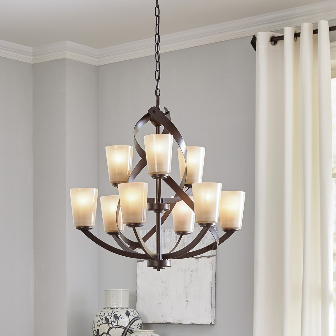 キチラー（USA）ダイヤモンドミラー 78189 KICHLER Alvaro 5-Light Chandelier, Soft Modern Light in