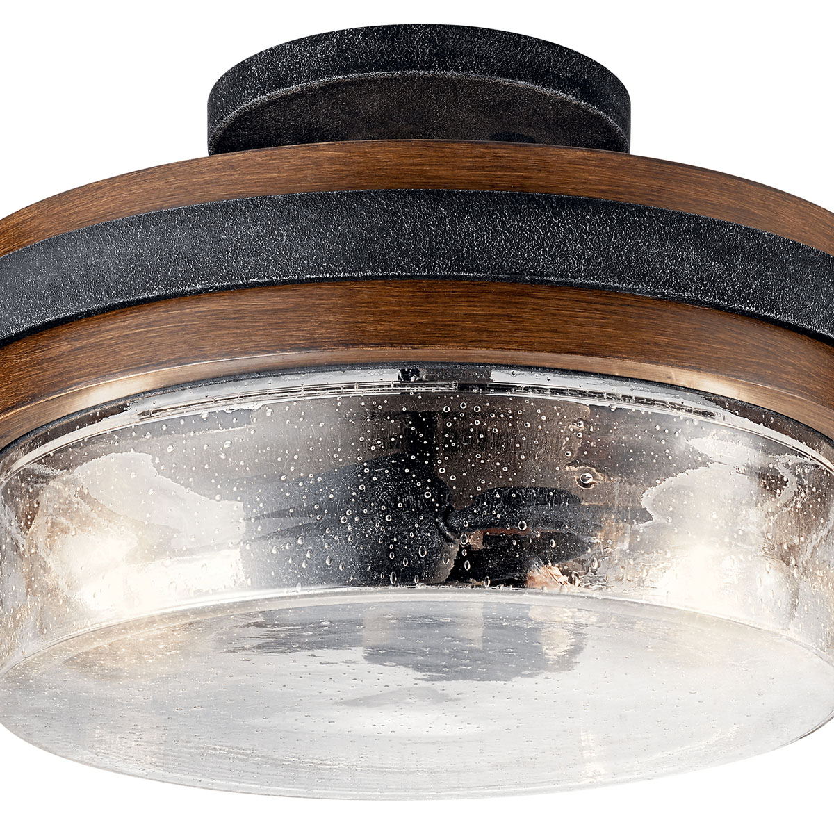 Grand Bank Semi Flush Auburn Stain Wood | Kichler Lighting