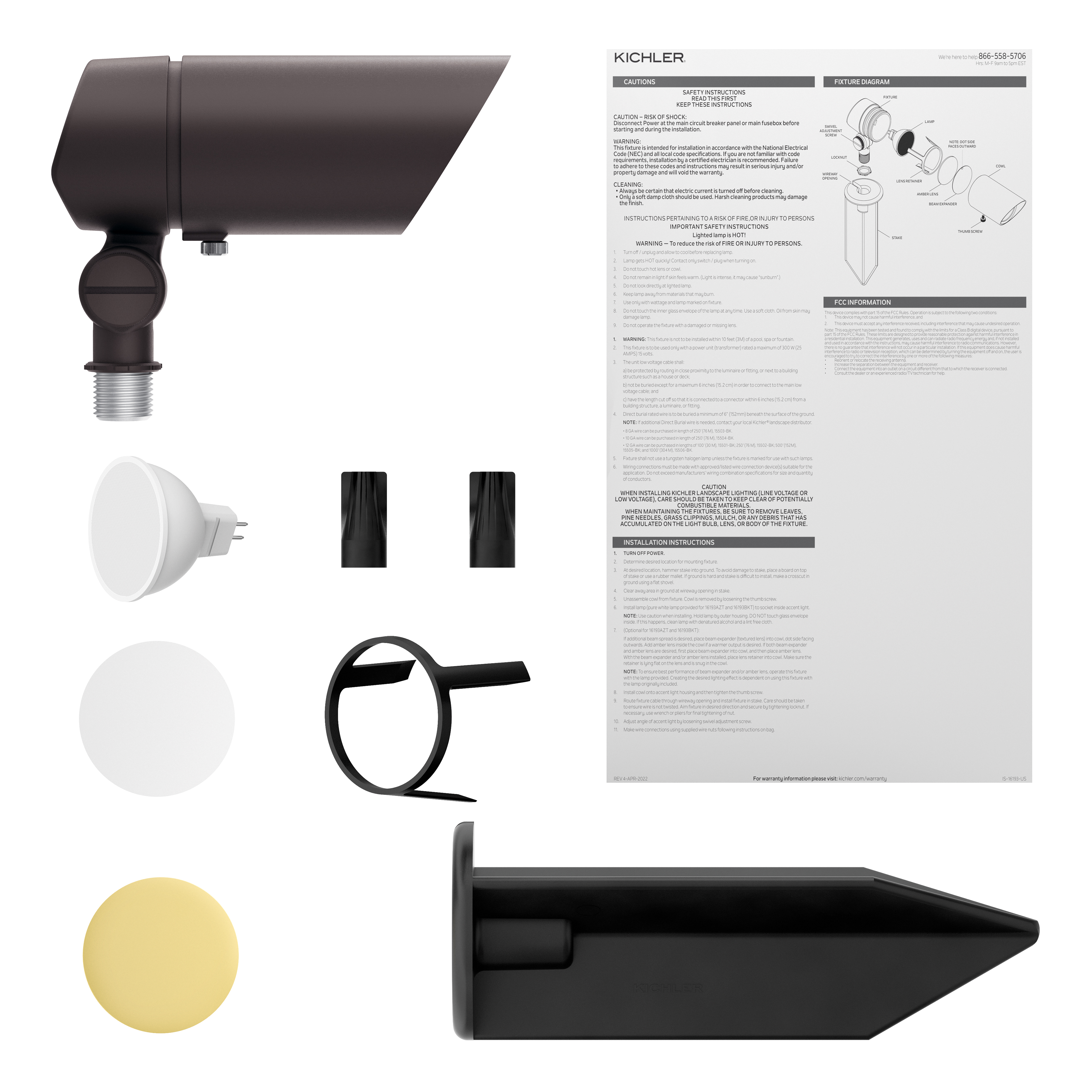12V Adjustable Drop-In Accent Kit Bronze | Kichler Lighting