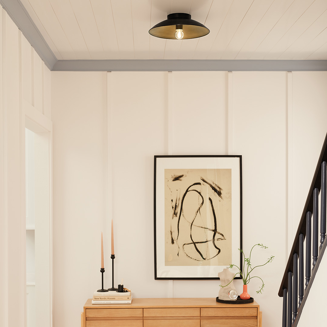 Kira 1 Light Flush Mount Black | Kichler Lighting