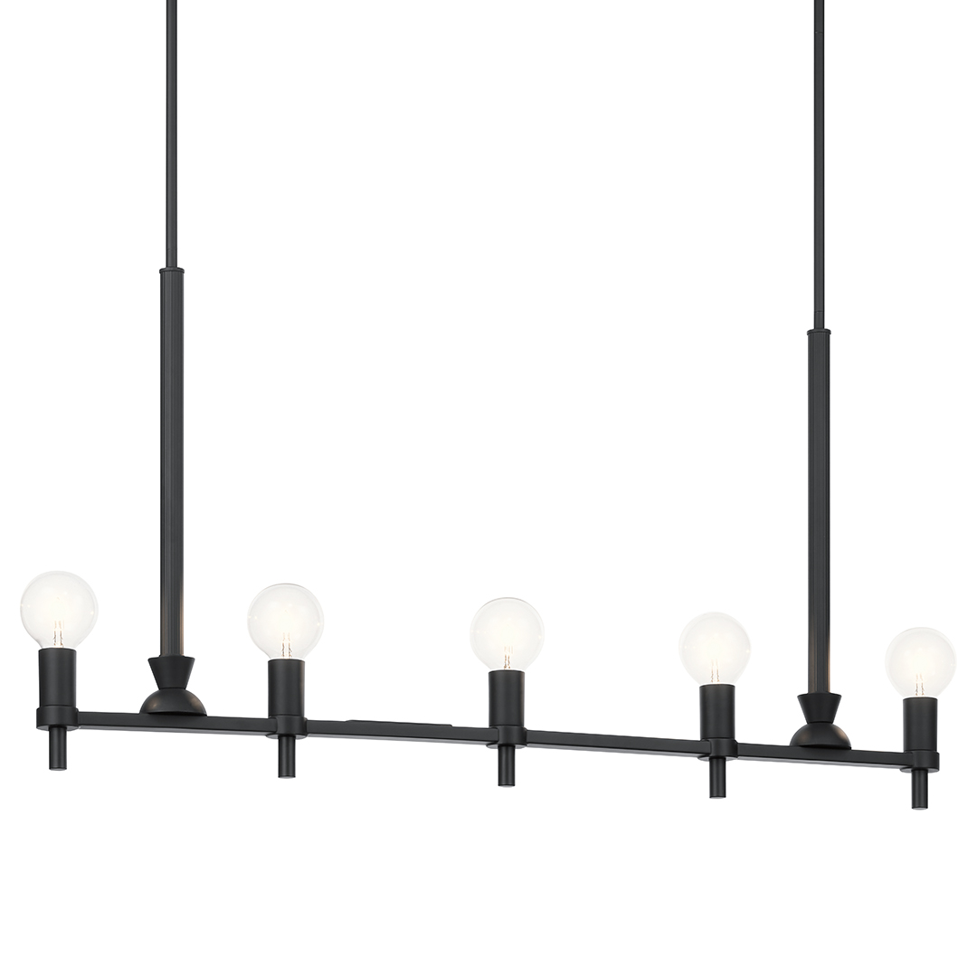 最新最全の Torvee™ Lighting Kichler | Black Chandelier Linear Light 5 健康家電