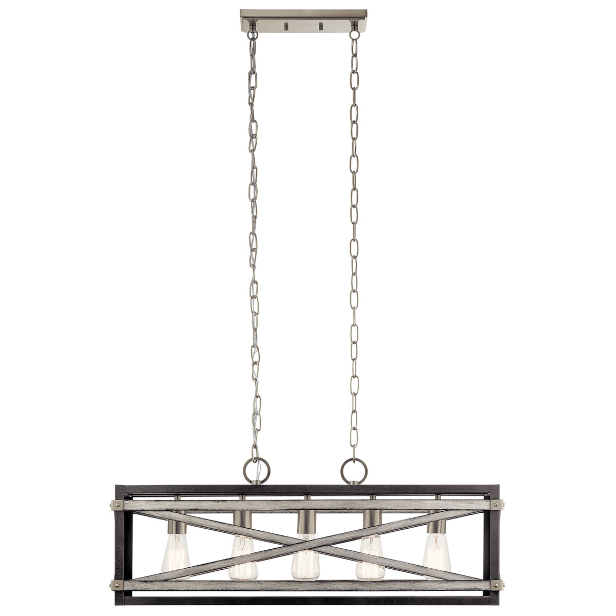 Stetton Light Linear Chandelier Anvil Iron Kichler Lighting