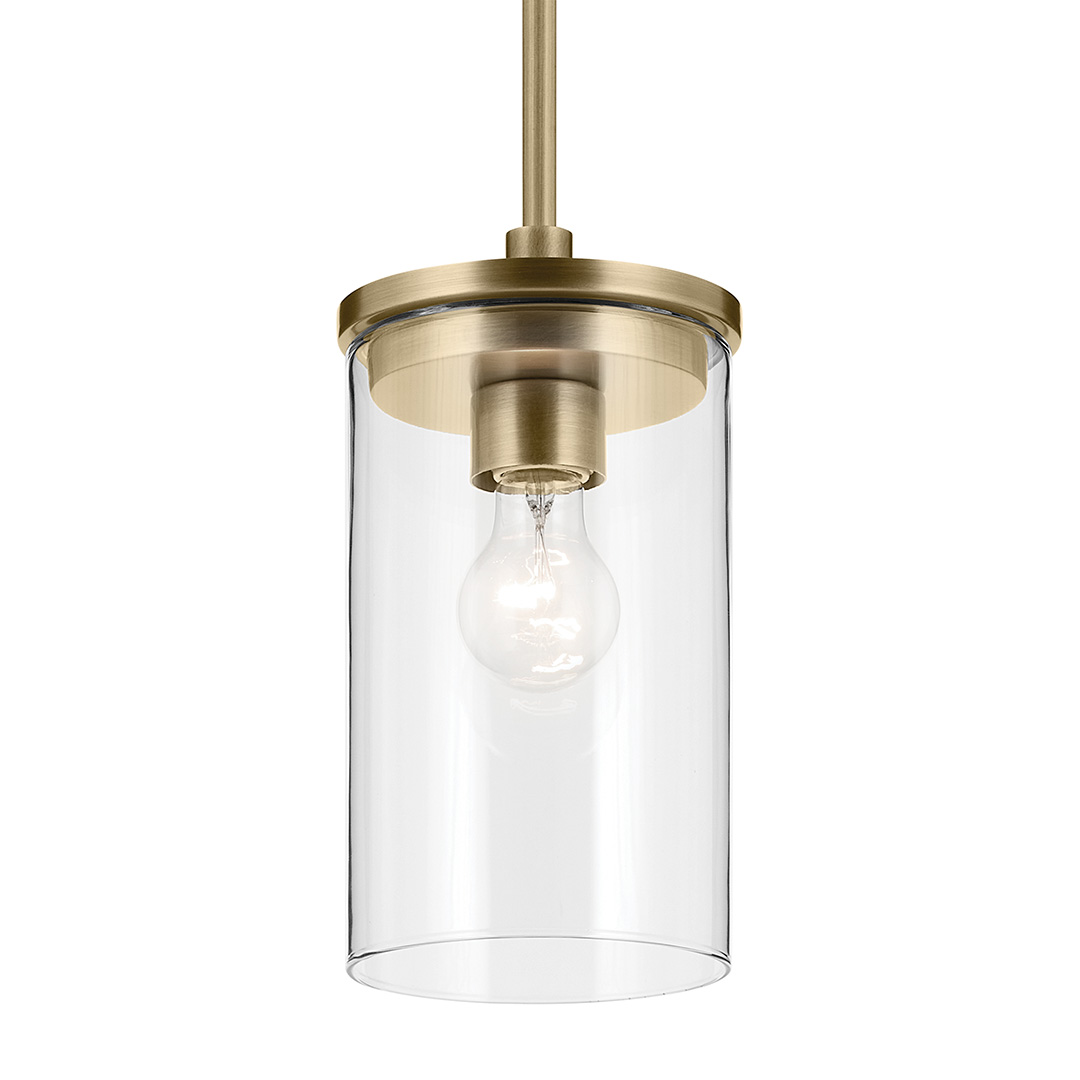 Crosby 1 Light Mini Pendant Black | Kichler Lighting