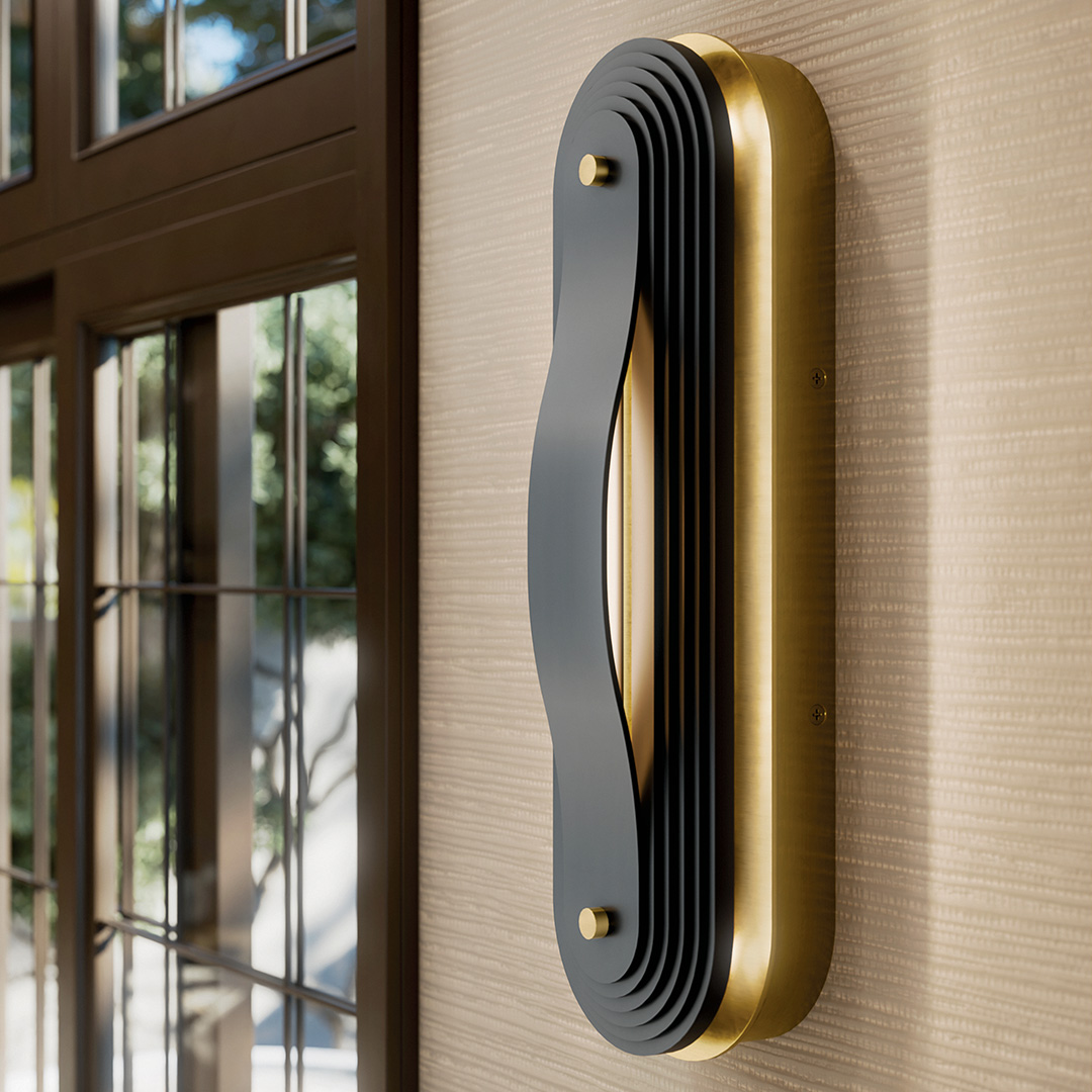 Tauri 17.5" Wall Sconce in Lacquered Brass | Kichler Lighting