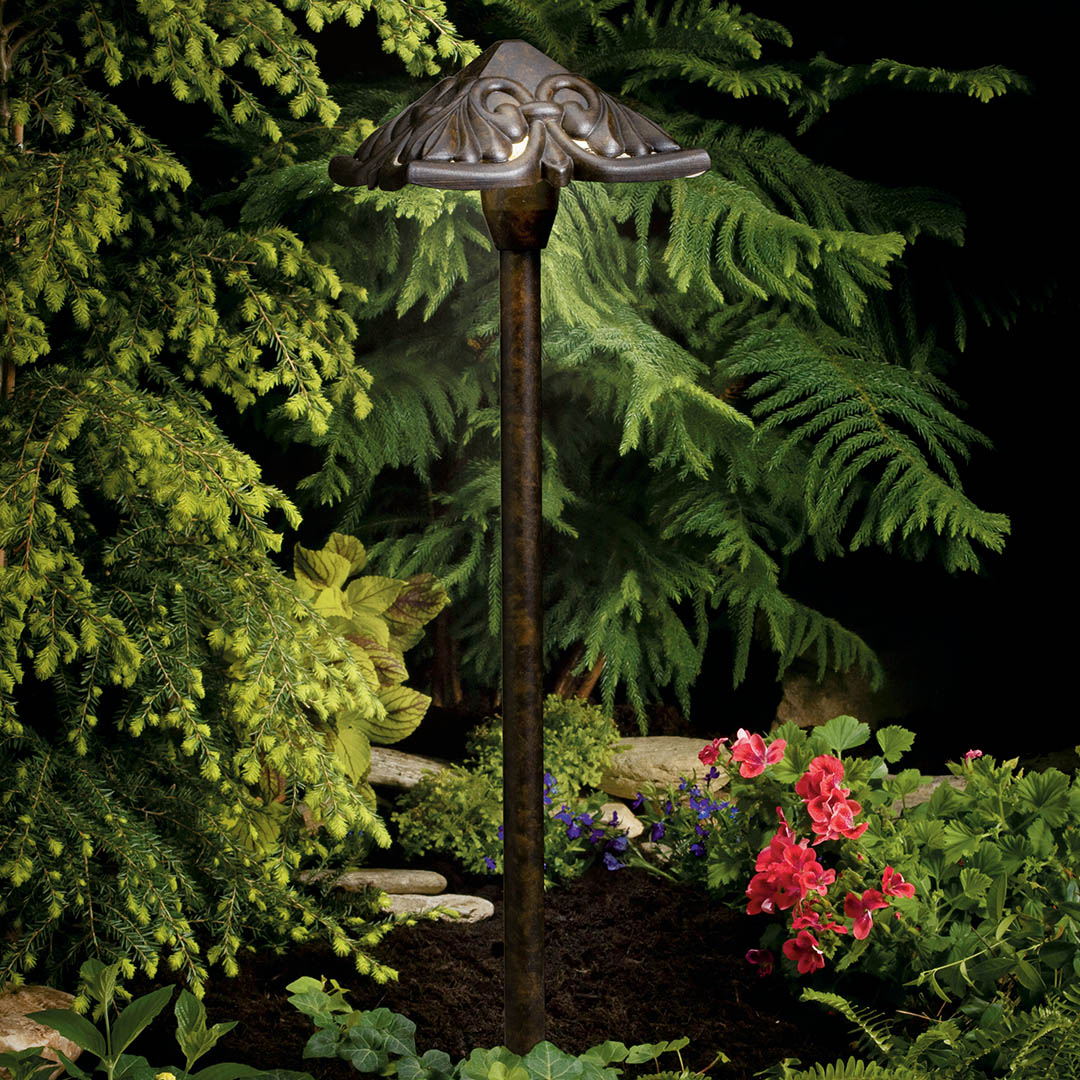 12V Pierced Scrollwork Path Light Bronze | Kichler Lighting