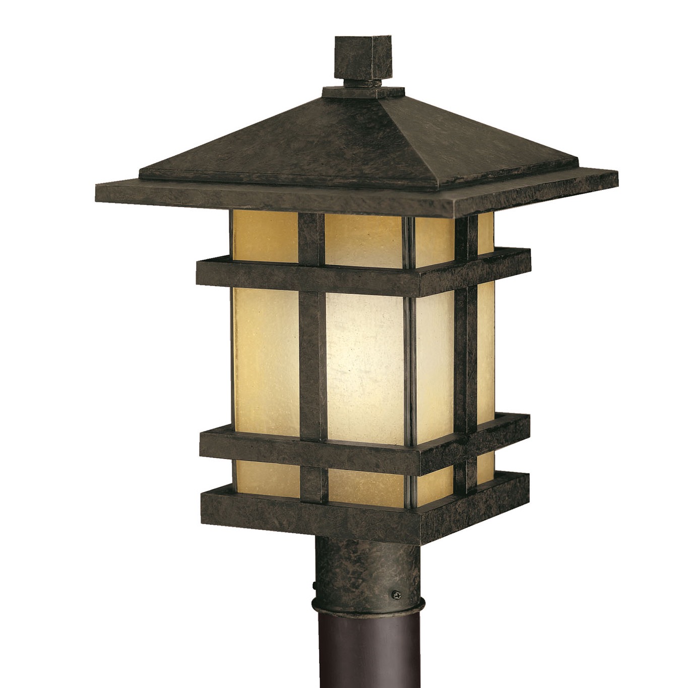 Cross Creek 1 Light Post Light Bronze | Kichler Lighting