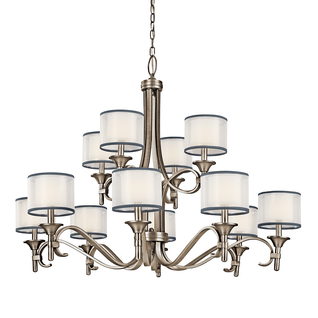 Lacey 12 Light 3 Tier Chandelier Pewter | Kichler Lighting