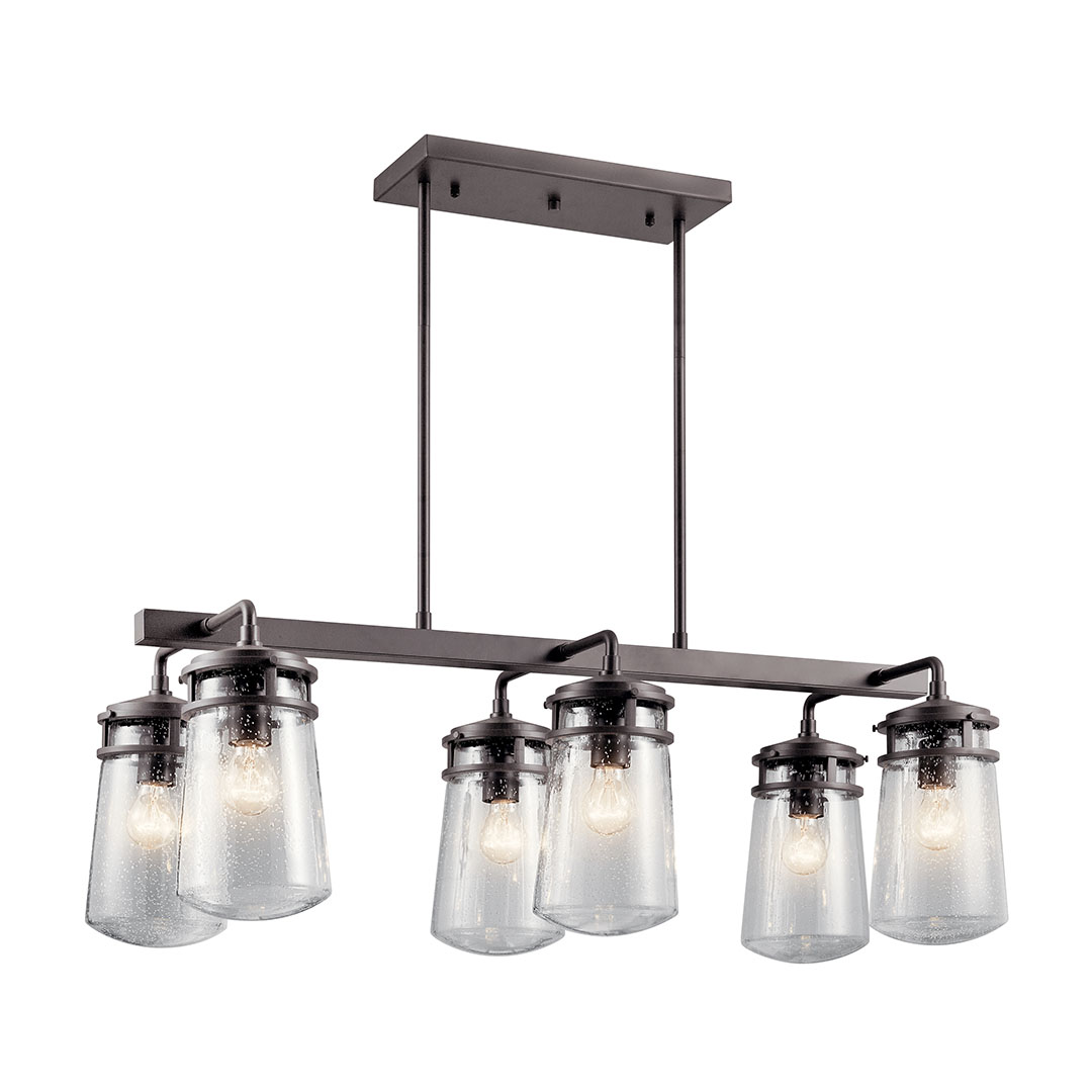Lyndon 6 Light Linear Chandelier Bronze | Kichler Lighting