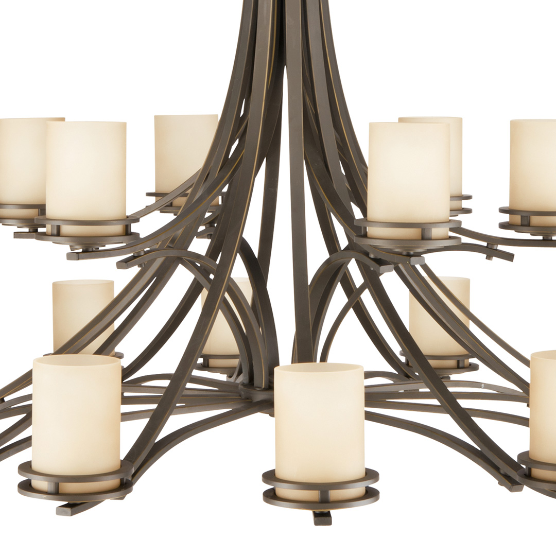 Hendrik 18 Light 2 Tier Chandelier Bronze | Kichler Lighting
