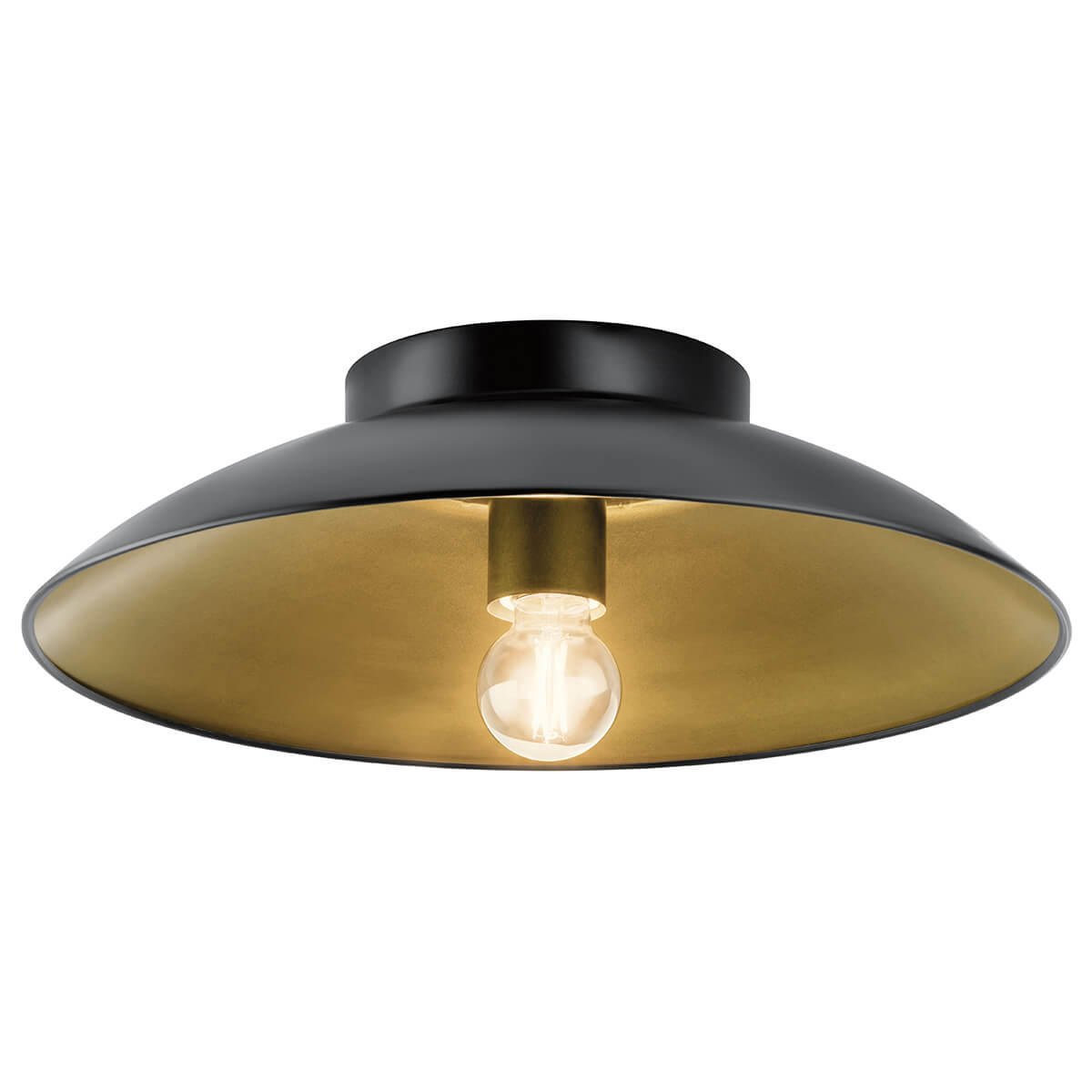 Kira 1 Light Flush Mount Black | Kichler Lighting