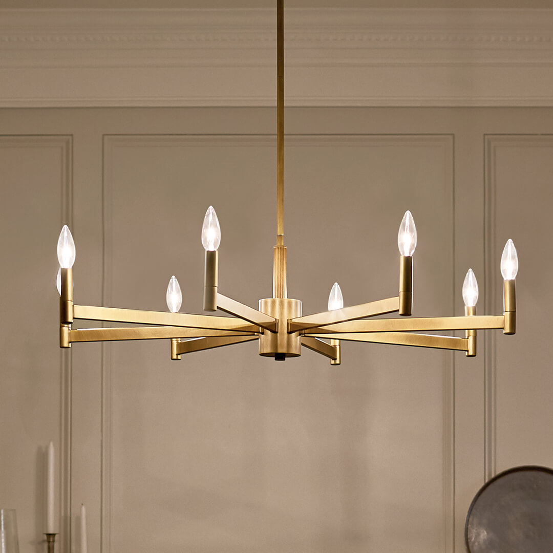 Erzo™ 8 Light Chandelier Natural Brass | Kichler Lighting