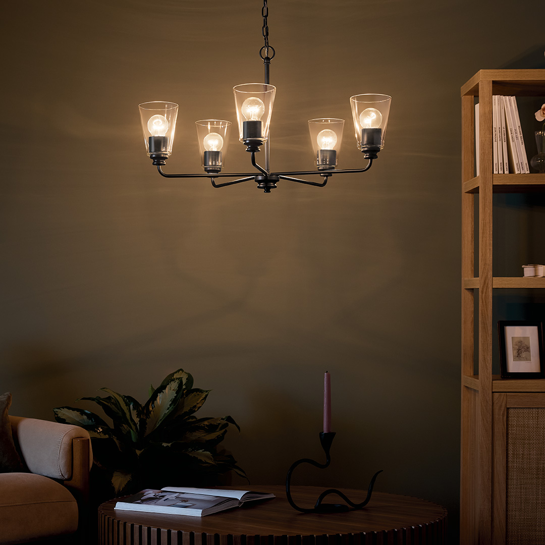 Ashba 5-Light Chandelier in Black | Kichler Lighting