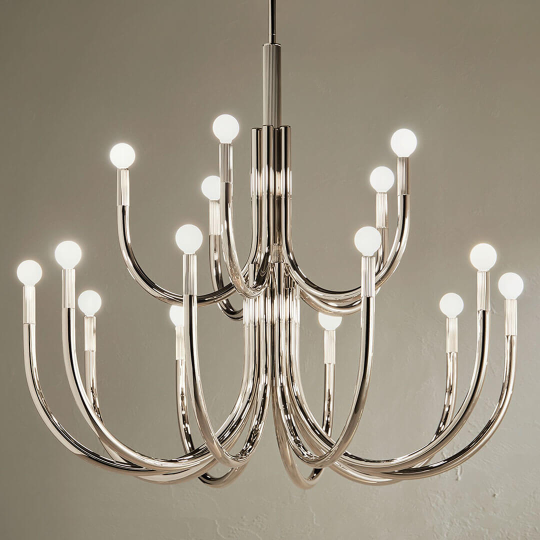 Odensa 15 Light Chandelier Nickel | Kichler Lighting