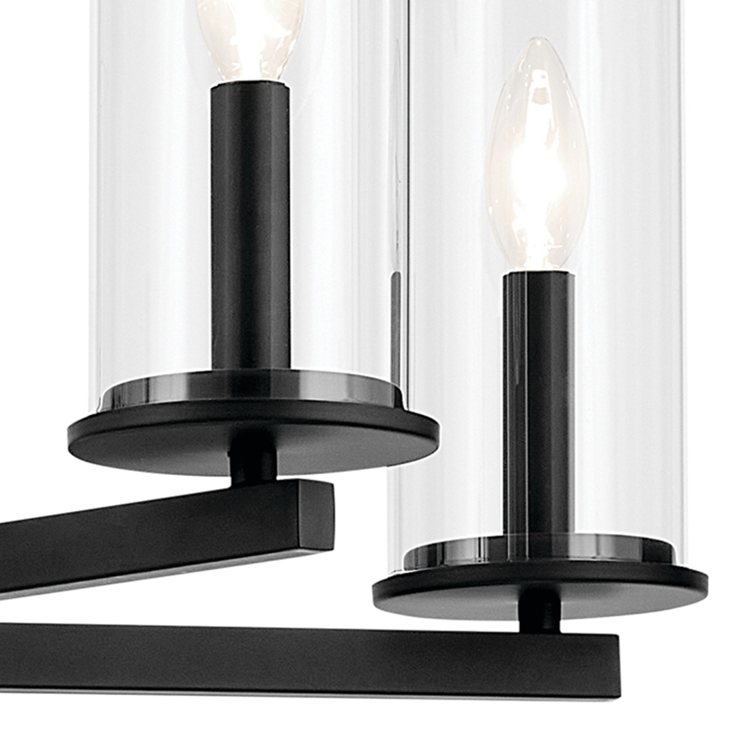 Crosby 5 Light Linear Chandelier Black | Kichler Lighting