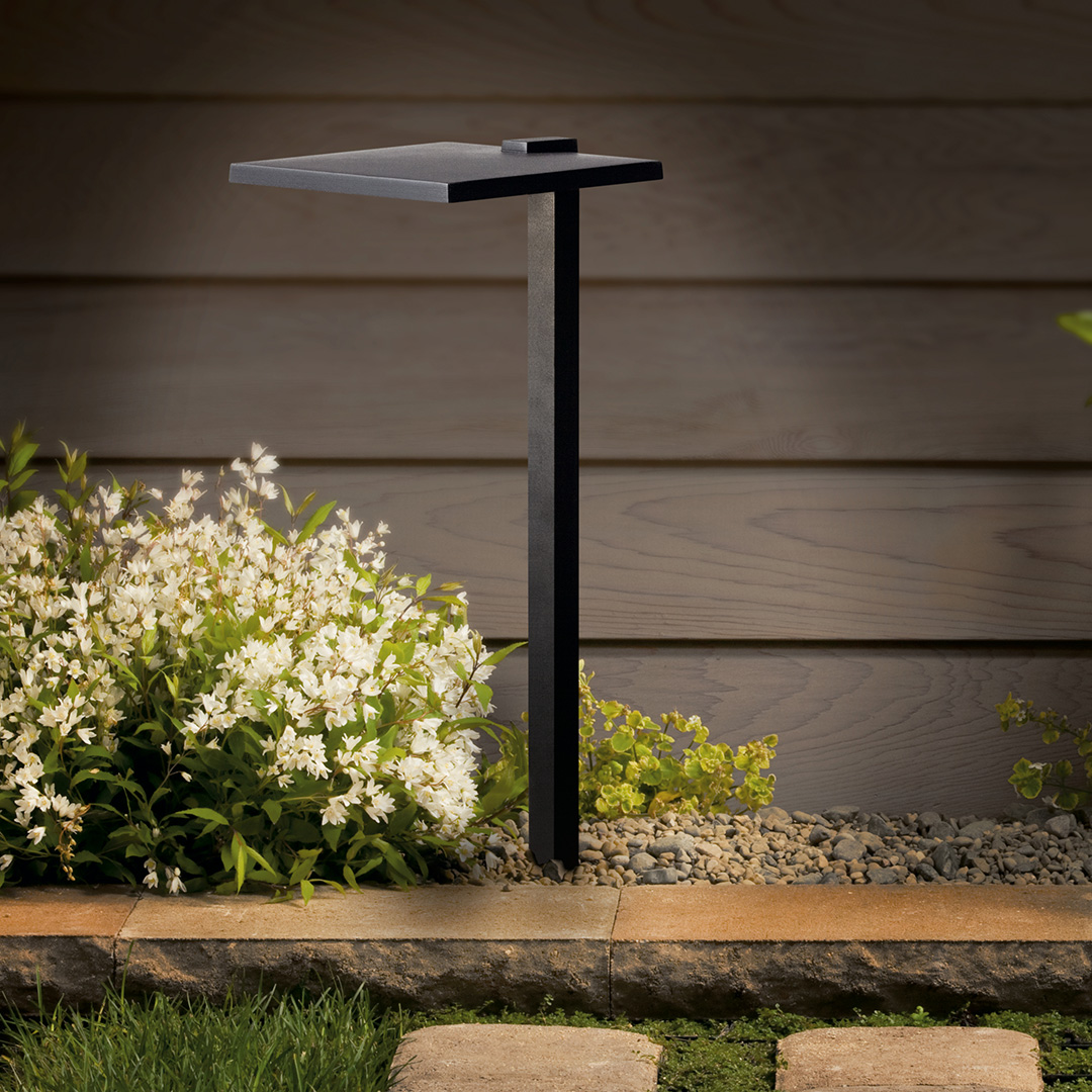 3000K 8" Shallow Shade Path Light Black | Kichler Lighting