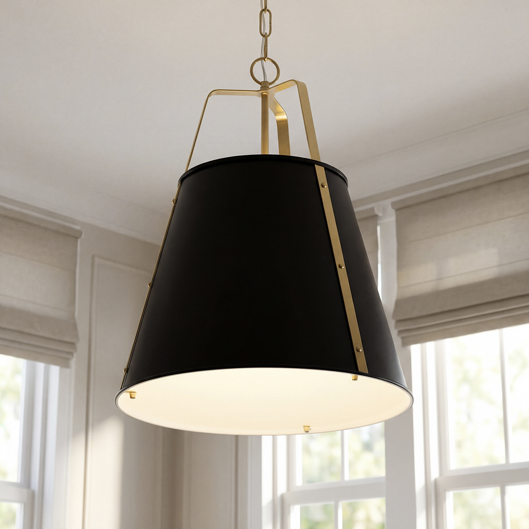 Etcher 18" 2 Light Pendant Black & Bronze | Kichler Lighting
