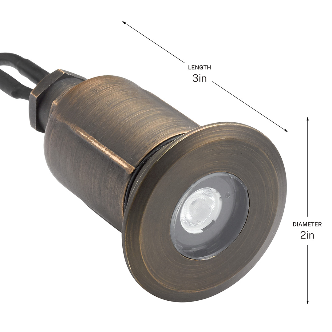 MR8 Recessed In-Ground Basic Trim Brass | Kichler Lighting