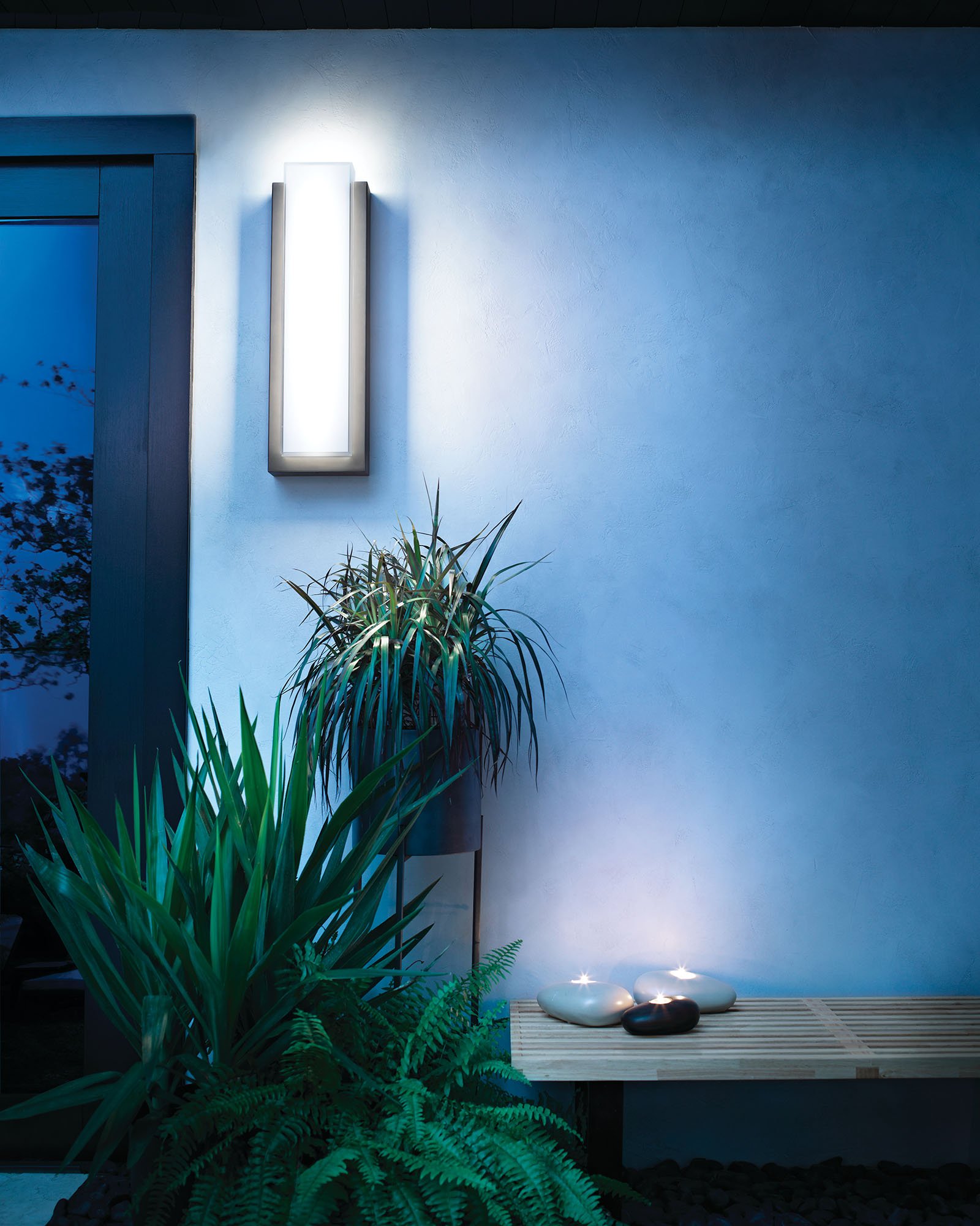 Rowen Rustic 4-Light LED Linear Rust Wood & Metal Island