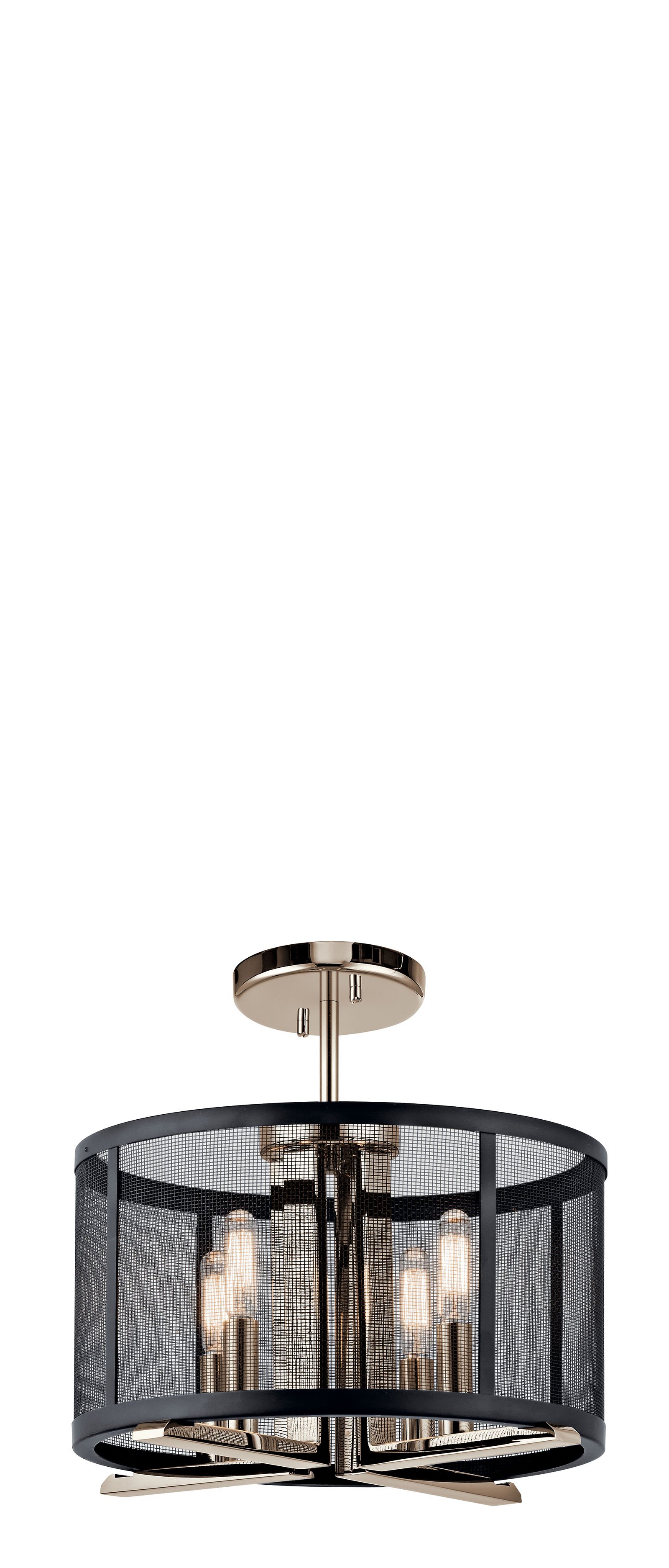 Titus 8 Light Oval Chandelier Nickel | Kichler Lighting