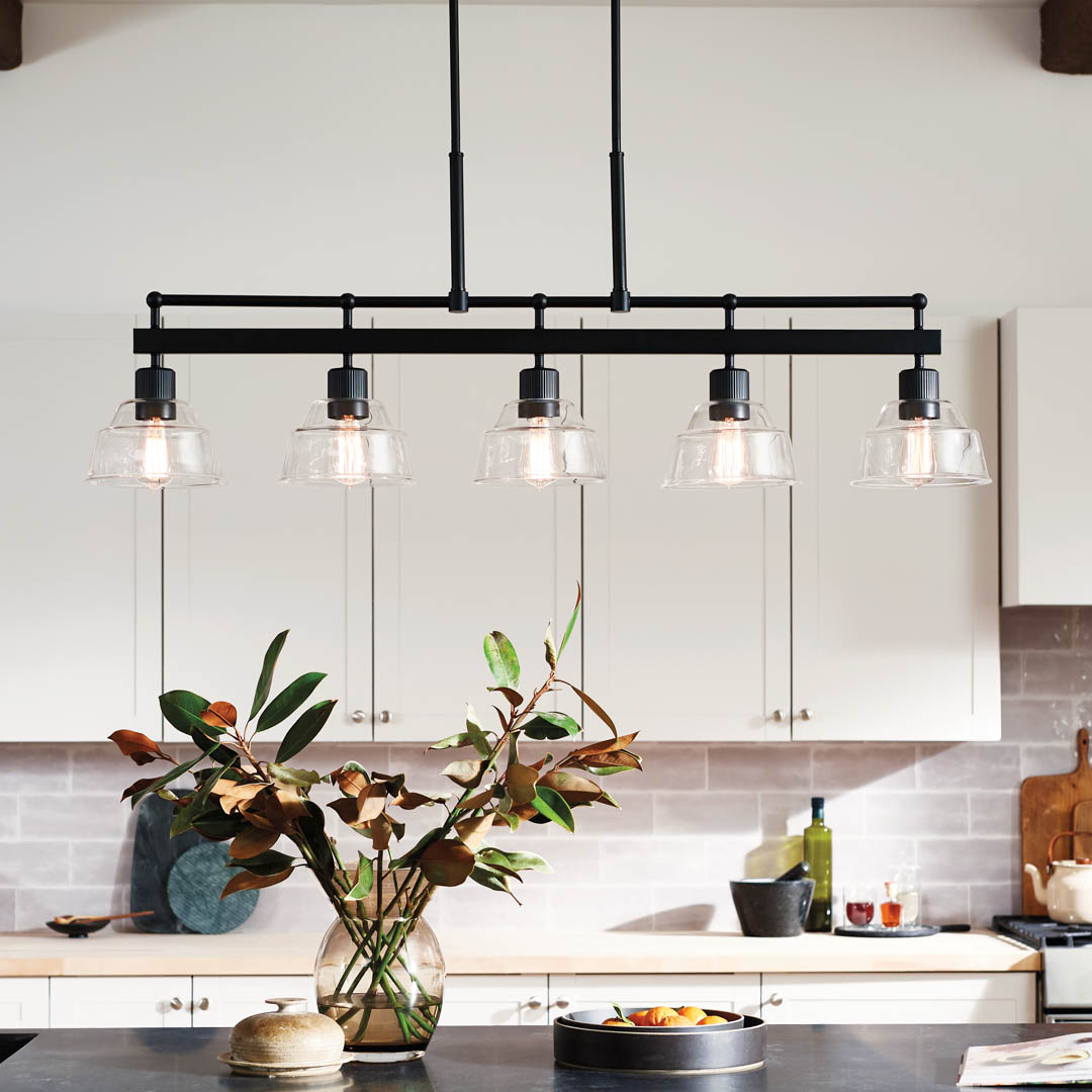 Eastmont™ 5 Light Linear Chandelier Black | Kichler Lighting