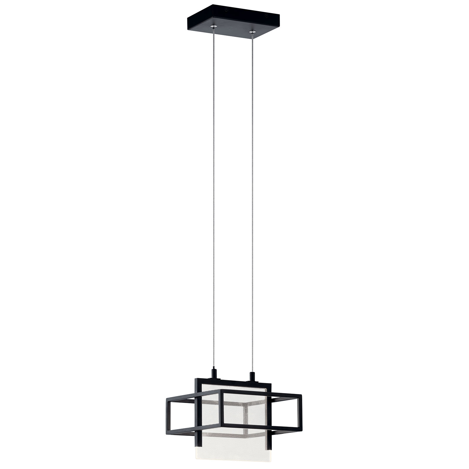Lin Crystal  Vega LED 8 inch Matte Black Chandelier Ceiling Light in