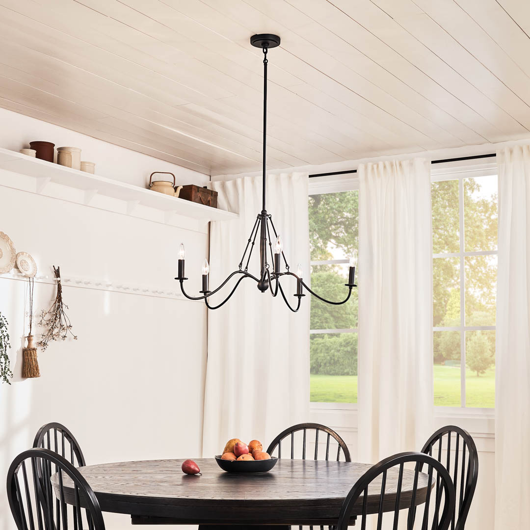 Freesia 8 Light Chandelier Textured Black | Kichler Lighting