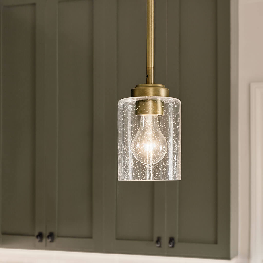 Winslow 1-Light Mini Pendant Light Brass | Kichler Lighting