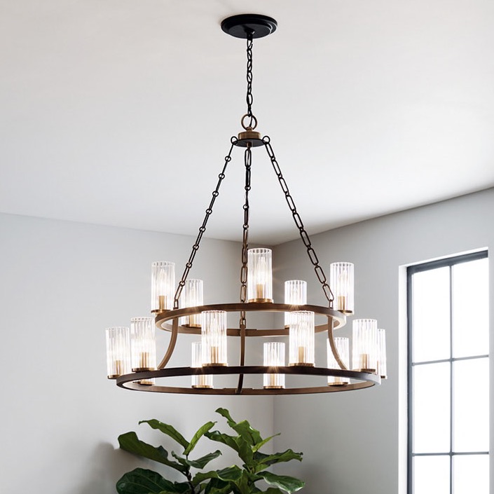 Mathias 15 Light 2 Tier Chandelier Bronze | Kichler Lighting