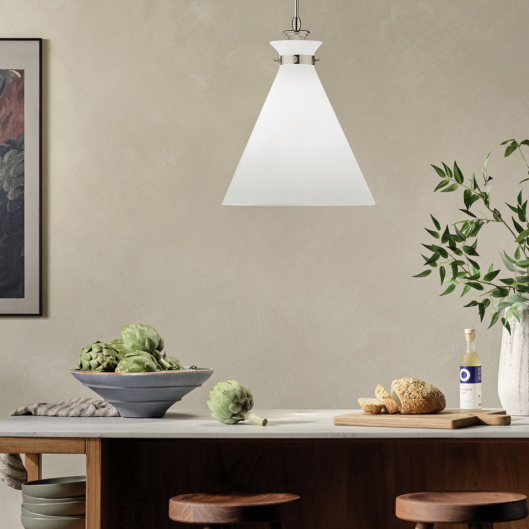 Laria 16 inch 1 Light Pendant in Nickel | Kichler Lighting