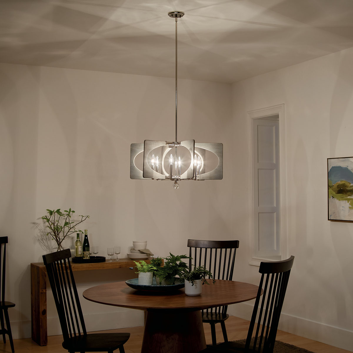 アンティークリトグラフ　L.LEVY-DHURMER Alscar™ 6 Light Chandelier Driftwood Grey | Kichler Lighting