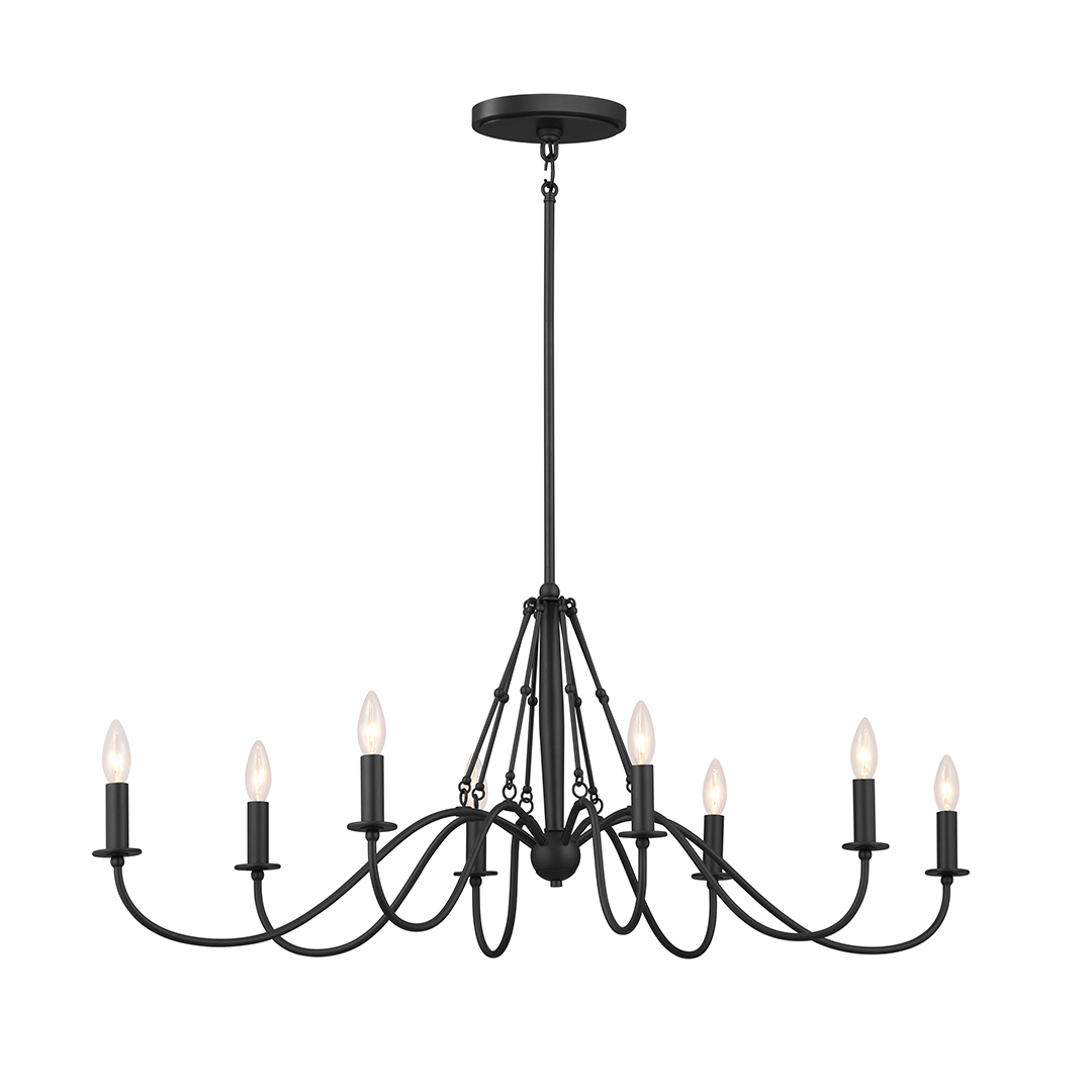 Freesia 8 Light Chandelier Textured Black | Kichler Lighting