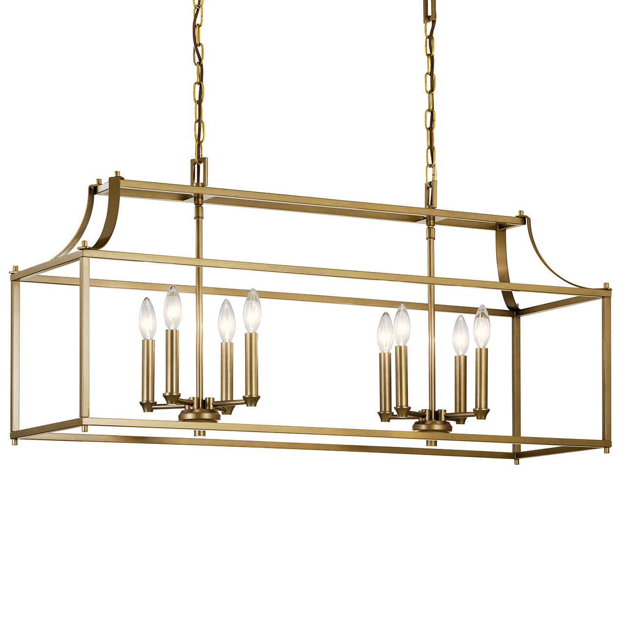 Morrigan 8 Light Linear Chandelier Brass | Kichler Lighting
