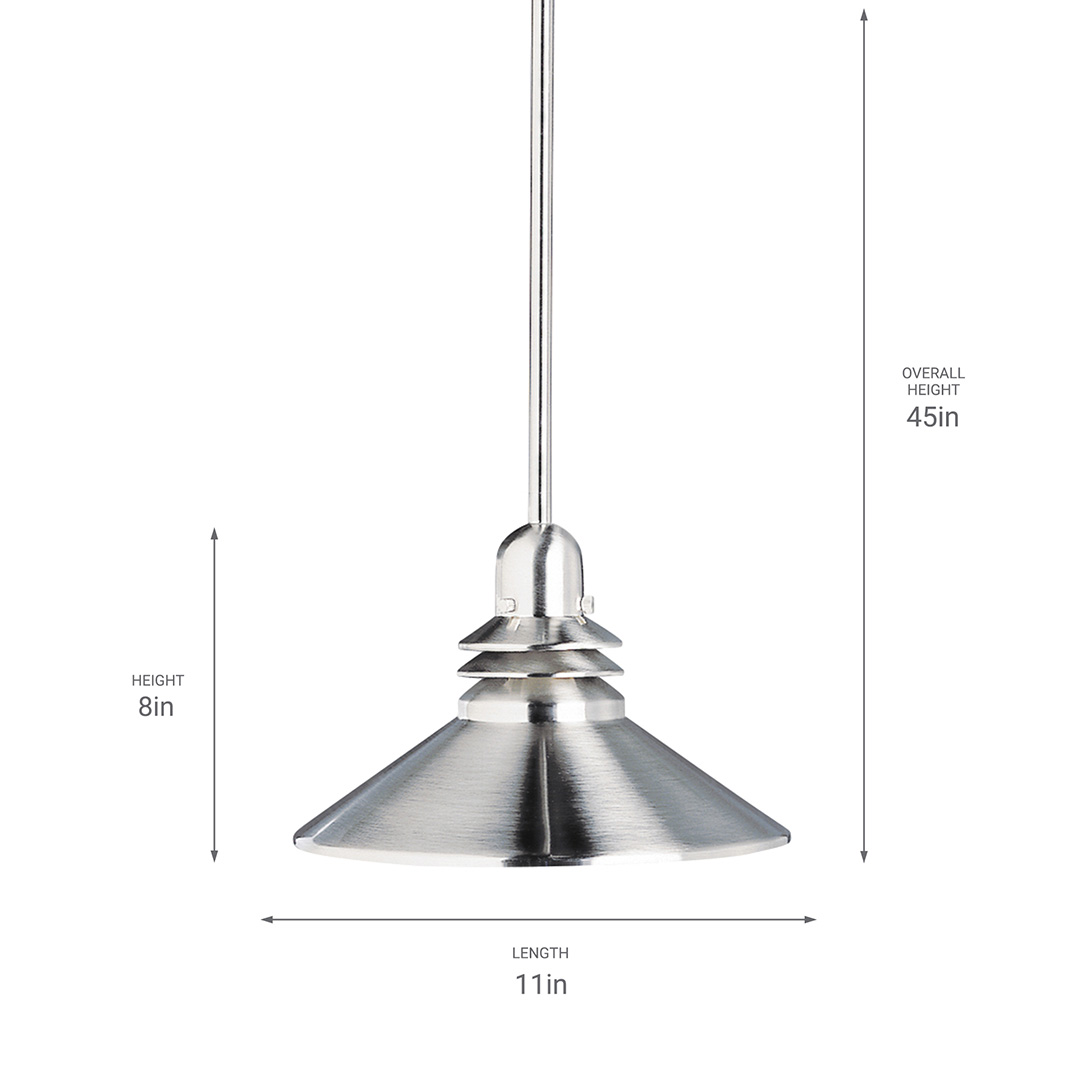 Grenoble 1 Light Mini Pendant Nickel | Kichler Lighting
