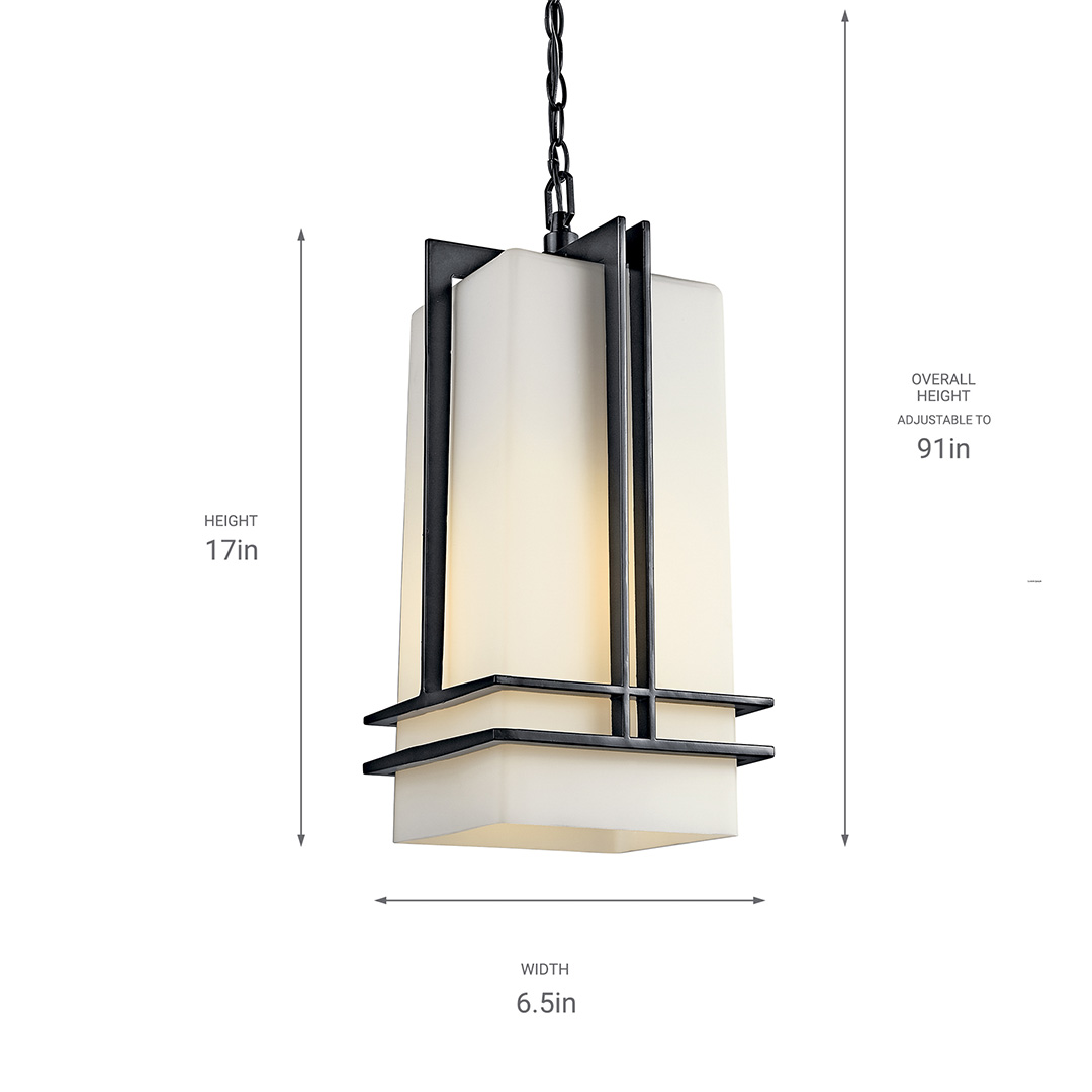Tremillo™ 1 Light Pendant Black | Kichler Lighting